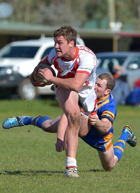 Joe Stimson playing for the Temora Dragons in 2013. 