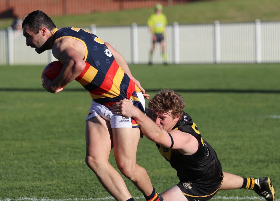 Bryce O'Garey playing against the Tigers in 2018. 