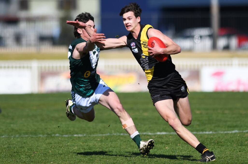RETURN: Wagga Tigers defender Hamish Gilmore is back in the side for Saturday's clash at Turvey Park. 