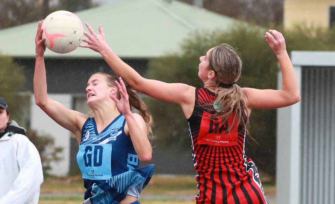 It was a wet and wild weekend for netballers. Pictures: Les Smith and Emma Hillier