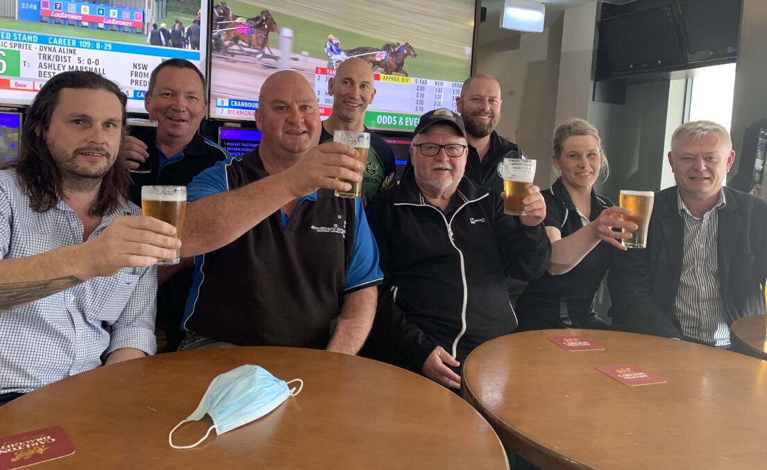 EXCITED: Members of the William Farrer Hotel's
Super Punters Club are confident their two Kosciuszko
hopes will run well on Saturday. Picture: Jon Tuxworth