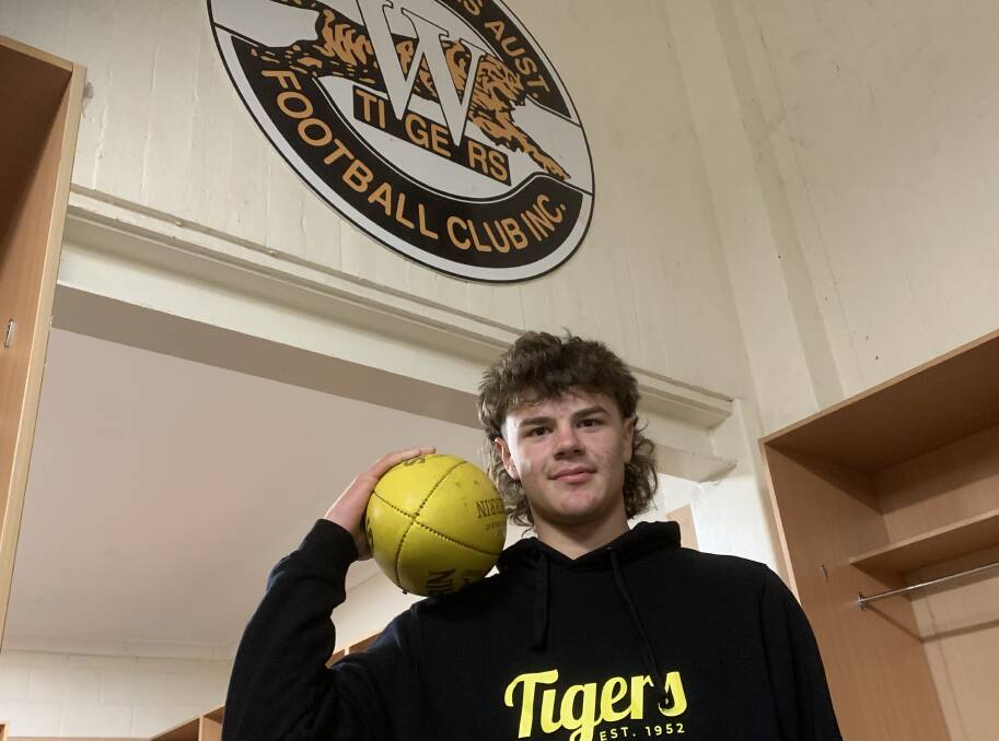 ON THE RISE: Fifteen-year-old Crawford Wadley has just completed his first month of senior football with Wagga Tigers. Picture: Jon Tuxworth
