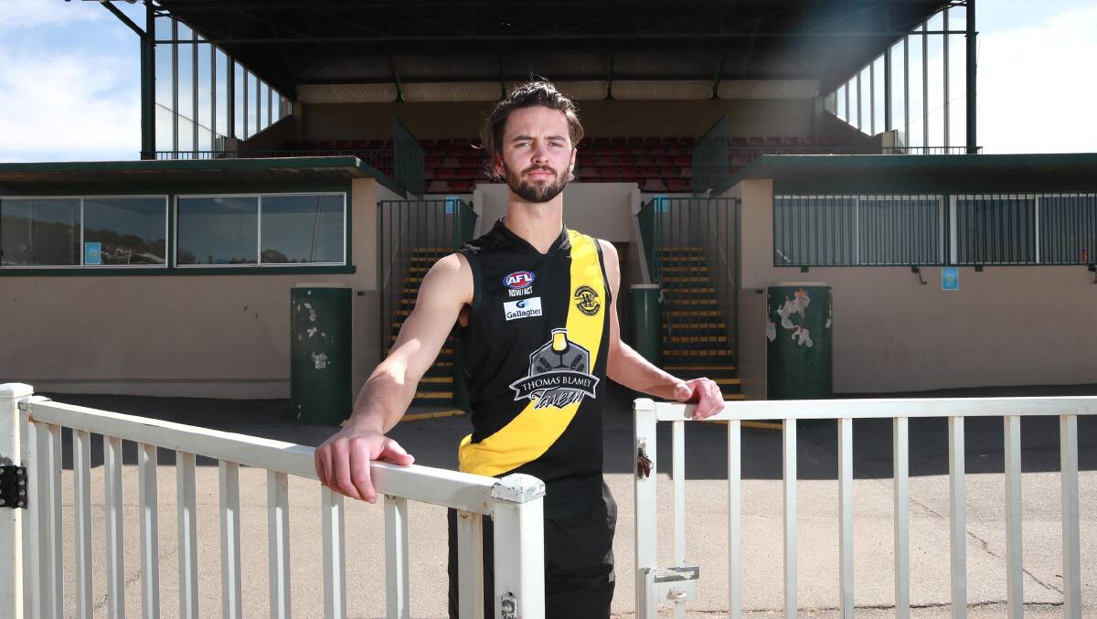 HOMECOMING: Wagga Tigers ruckman Brad Graham is back in the yellow and black after three years in Melbourne. Picture: Les Smith
