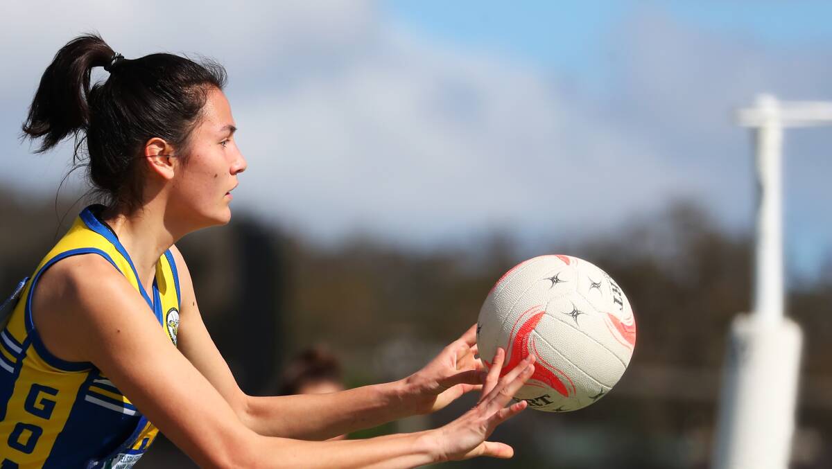 TALENT: Sophie Fawns in action for Mangoplah-Cookardinia United-Eastlakes.