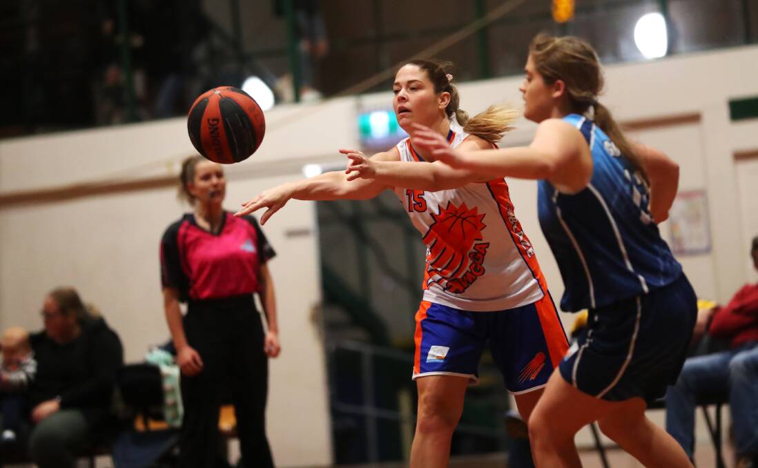 YEAR OFF: Caren Hugo in cation for the Wagga Blaze last year. Picture: Emma Hillier