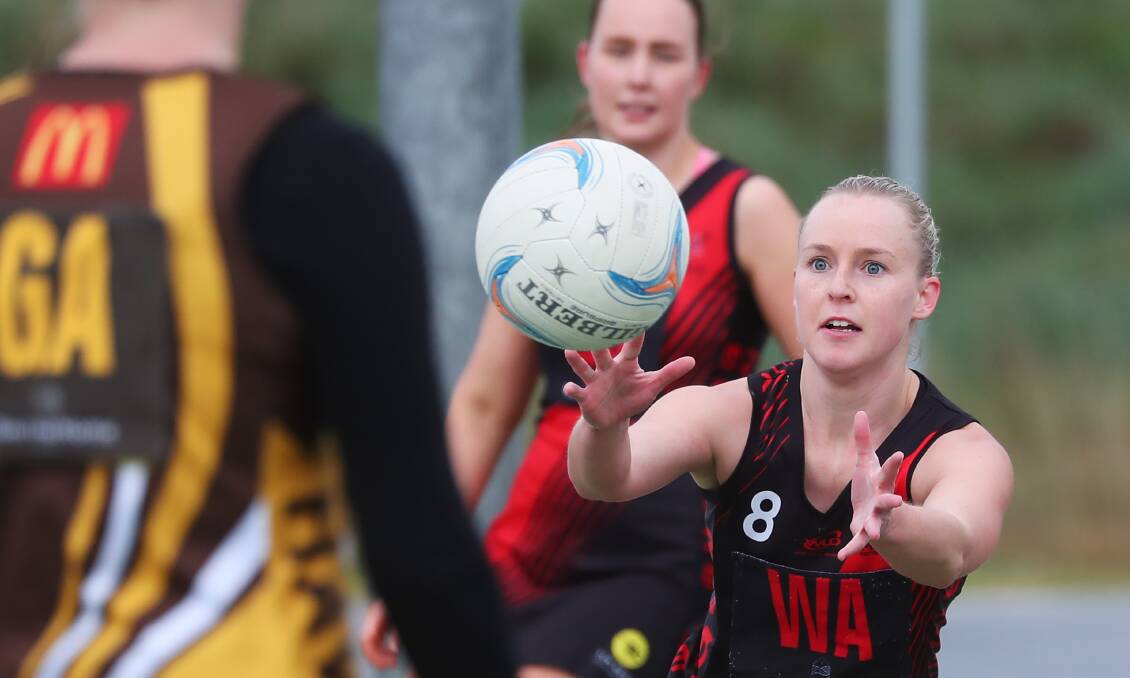 EYES ON THE PRIZE: Tara Taylor in action for Marrar last year. 
