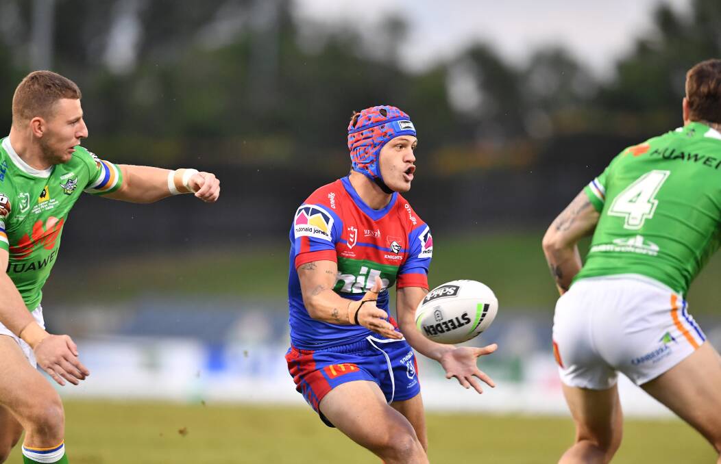 STAR KNIGHT: Newcastle star Kalyn Ponga will be one
of the big attractions when the Knights play Canberra
Raiders in Wagga next year. Picture: NRL Imagery/Robb Cox