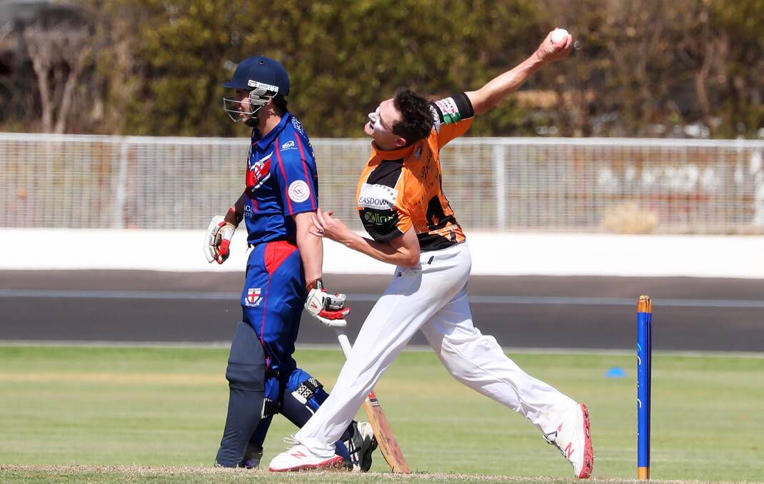 SPEARHEAD: Tim Cameron led the way for Wagga RSL's bowling attack in Saturday's win over Saint Michaels. Picture: Emma Hillier