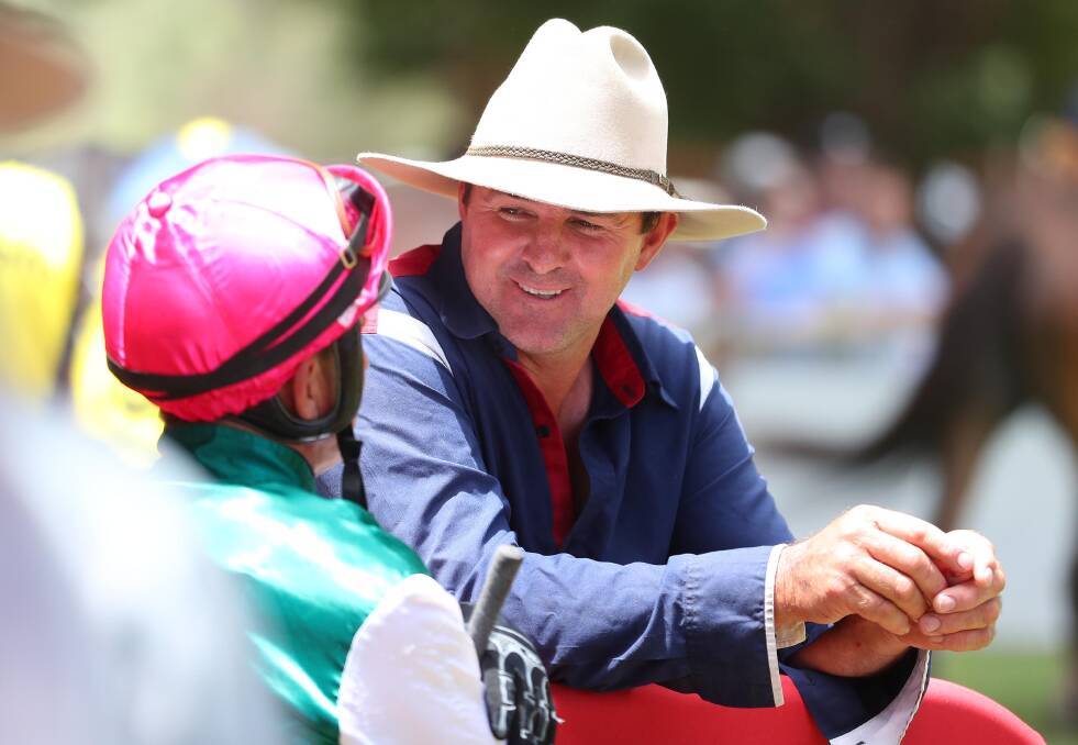 PROMISING: Wagga trainer Trevor Sutherland was rapt with Azaryah's win at Gundagai on Saturday after a near two-year layoff. Picture: Kieren Tilly