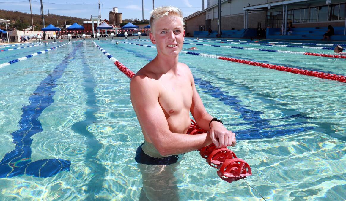 RECORD BREAKER: Wagga swimmer Jamie Mooney broke the 100m freestyle record at the NSW Country Championships. Picture: Les Smith