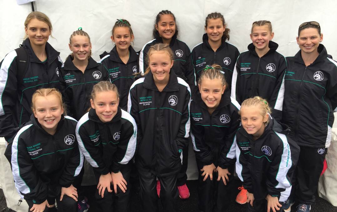 STRONG SHOWING: Wagga's under-12 netball representative team. 
