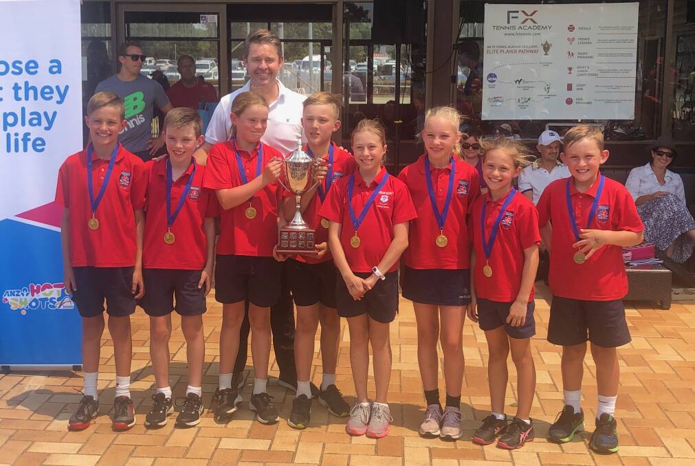 CHAMPIONS: Mater Dei Catholic Primary School became the first Riverina school to win the Todd Woodbridge Cup after beating St Xavier's of Gunnedah in Monday's final in Sydney. 