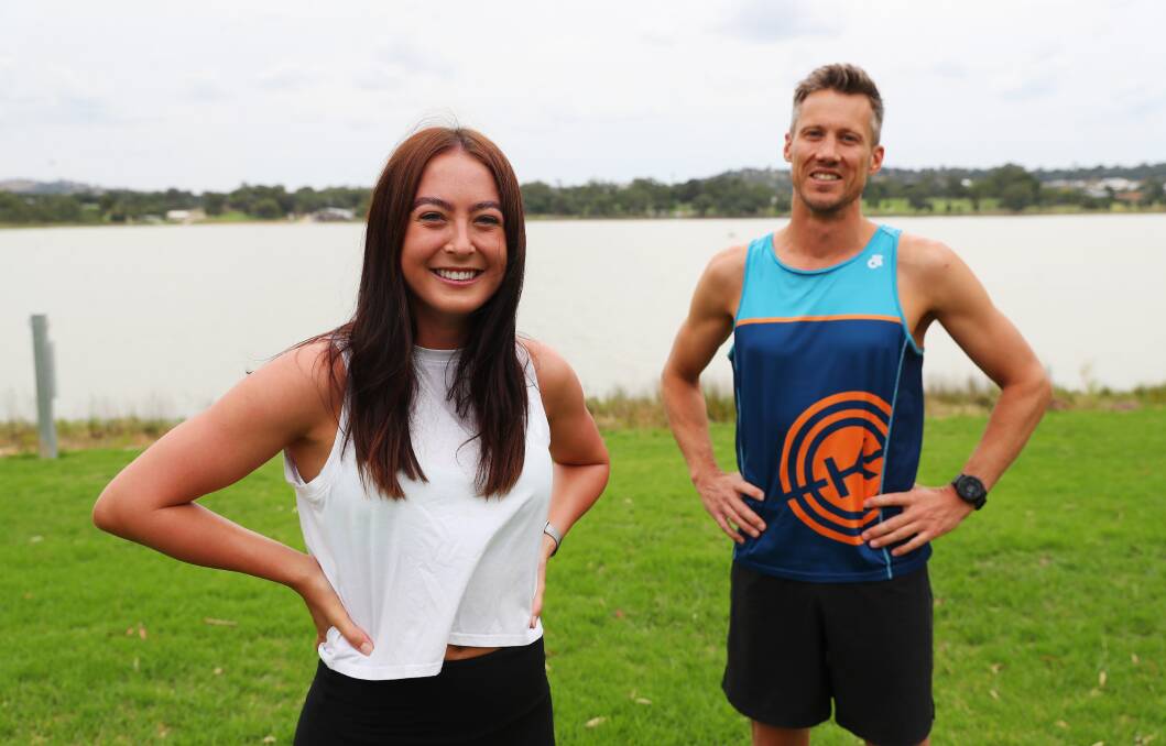 DEFENDING CHAMPS: Chloe Hamblin and Scott Donaldson are looking to back up their Riverina Tri Series overall wins from last year, starting with Sunday's Ganmain Triathlon. Picture: Emma Hillier