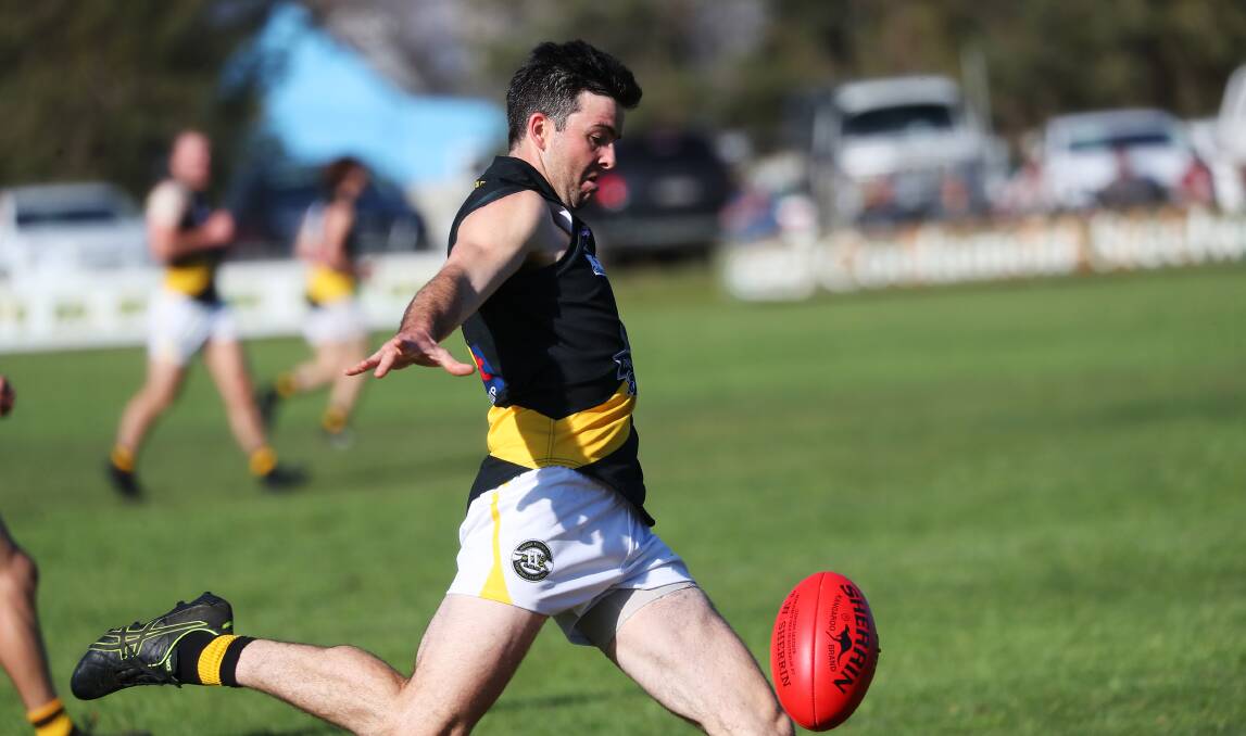 SIDELINED: Wagga Tiger Shaun Flanigan expects to miss one to two weeks with a hip injury. Picture: Emma Hillier