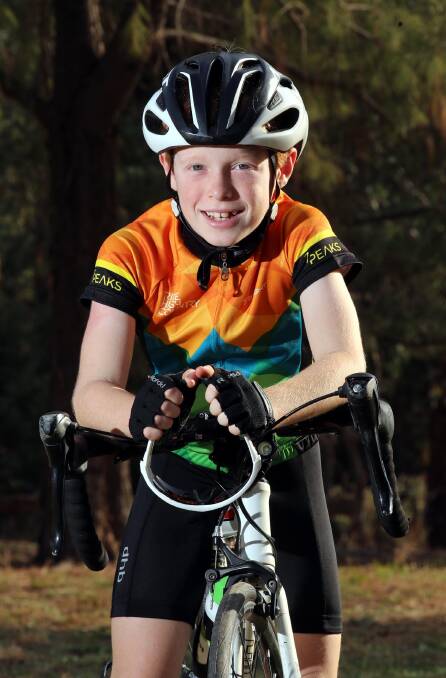 Junior cyclist Eddie Thompson. Picture: Les Smith
