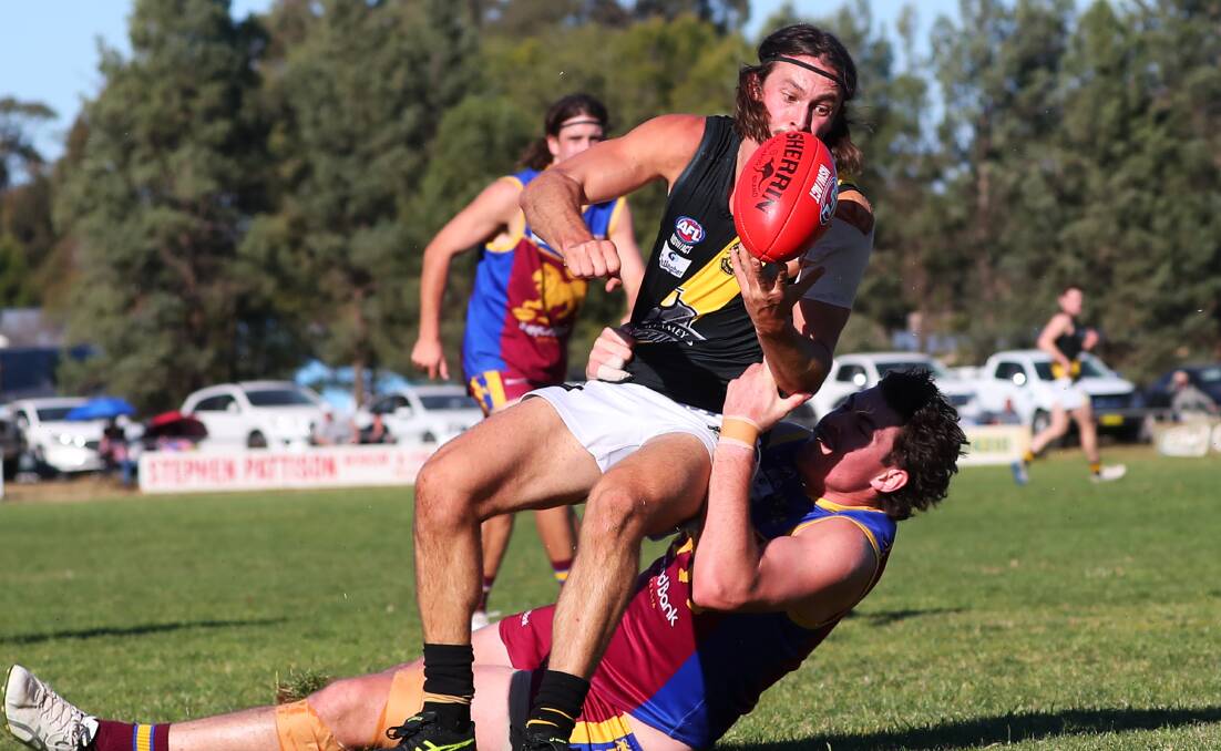 STRONG: Defender Reid Gordon was a standout for the Wagga Tigers last year. 