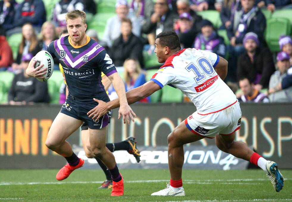 KEY MAN: Melbourne Storm five eighth Cameron Munster. Picture: AAP Image/Hamish Blair.