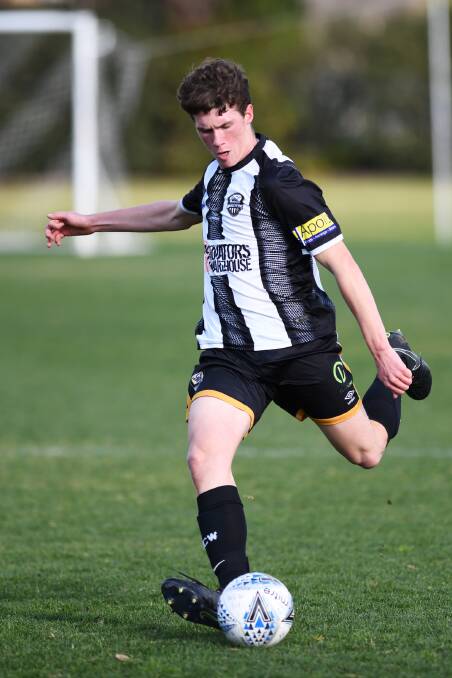 PROMISING: Luke Stevens in action for Wagga City Wanderers last year. 
