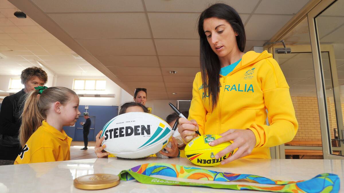 ON TARGET: Olympic women's rugby sevens gold medalist Alicia Quirk. Picture: Kieren Tilly. 