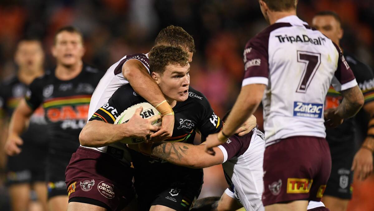 BIG GAME: Liam produced a man-of-the-match display in Penrith's win over Manly last week. Picture: AAP Image/Dean Lewins.