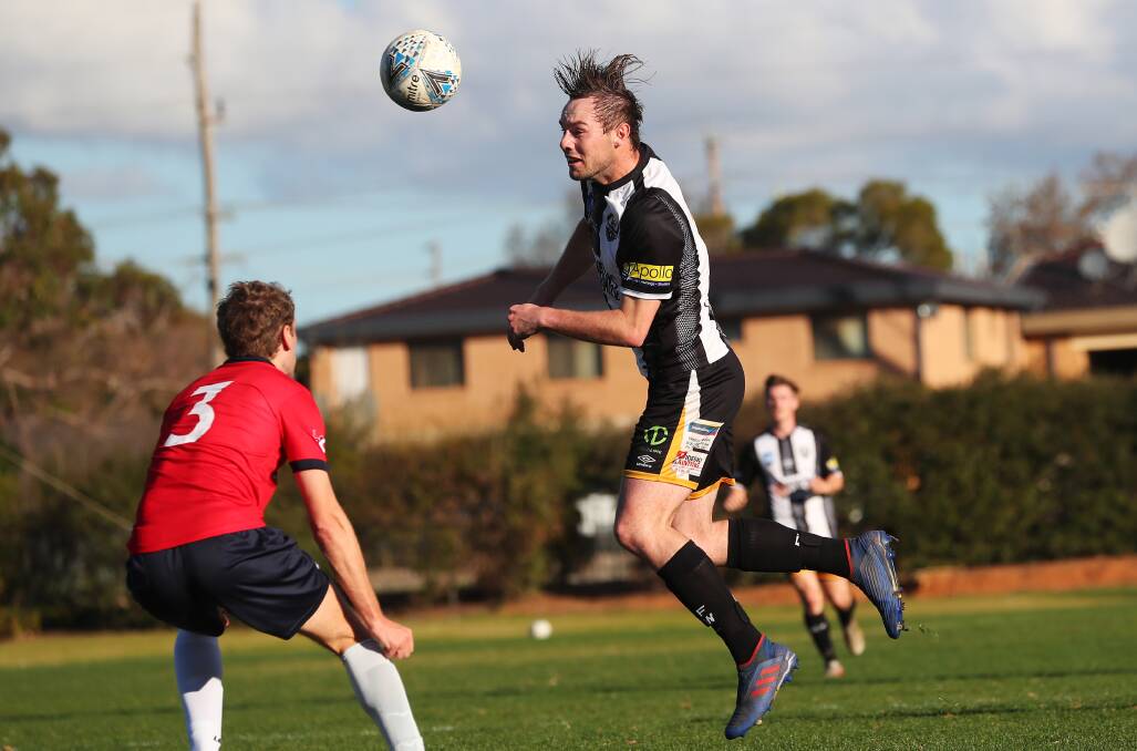 LOFTY GOALS: Jake Ploenges was a key figure in Wagga City Wanderers' debut season in the Canberra competition. Picture: Emma Hillier