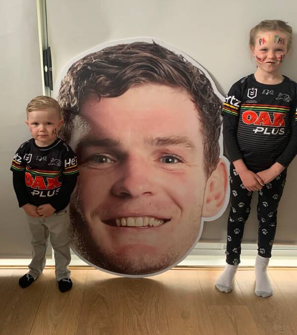 SHOW OF SUPPORT: Liam Martin's nephew and niece Jaxon and Kenzie Marshall. Picture: Supplied 