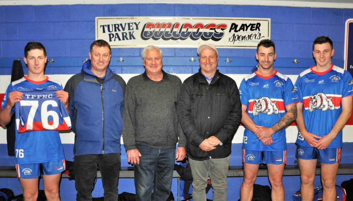FOLLOWING IN FOOTSTEPS: Will, Troy, John, Brett, Josh and
Bradley Ashcroft have all played first grade for Turvey
Park after Will made his debut last weekend.
Picture: Turvey Park