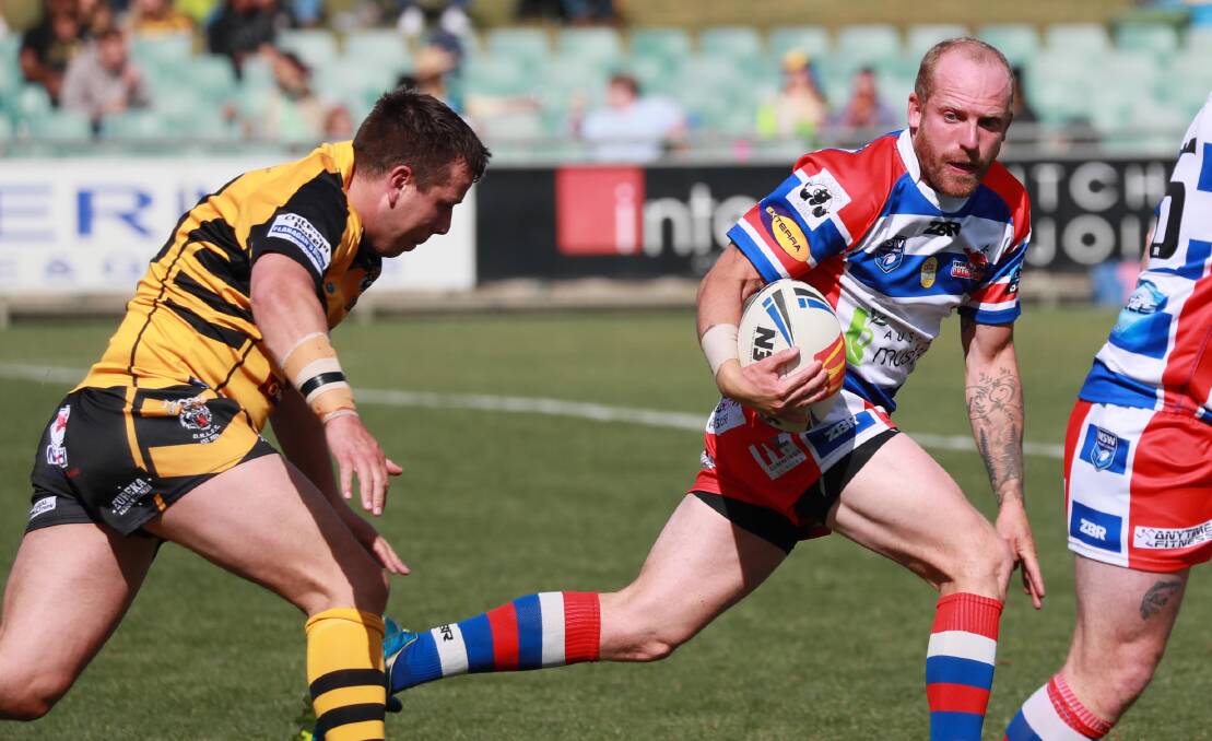 Gundagai retained the premiership thanks to scoring the first try after a 10-all draw. Pictures: Les Smith