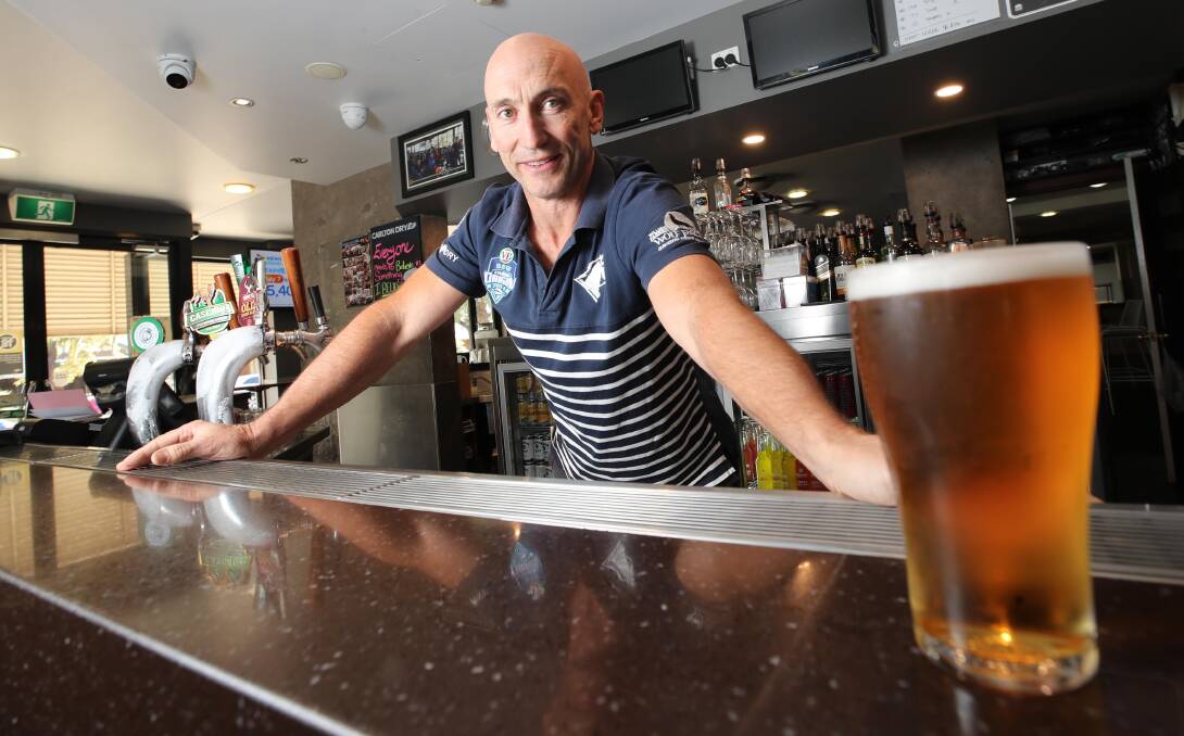 PROUD LOCAL: Canberra Raiders premiership player David Barnhill at his pub, the William Farrer Hotel, this week. Picture: Les Smith