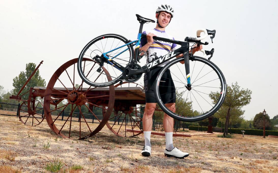 HEAVY LIFTING: Wagga's Myles Stewart believes his training has him well prepared for this weekend's National Road Cycling Championships. Picture: Les Smith