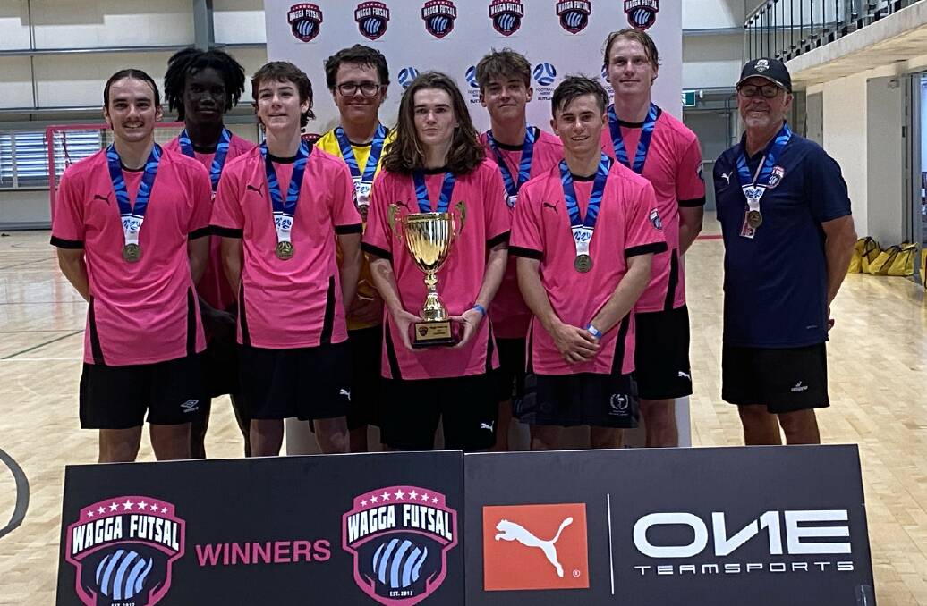 INAUGURAL WINNERS: Howdy Gang took out the under-19 division at the Wagga Futsal Cup.