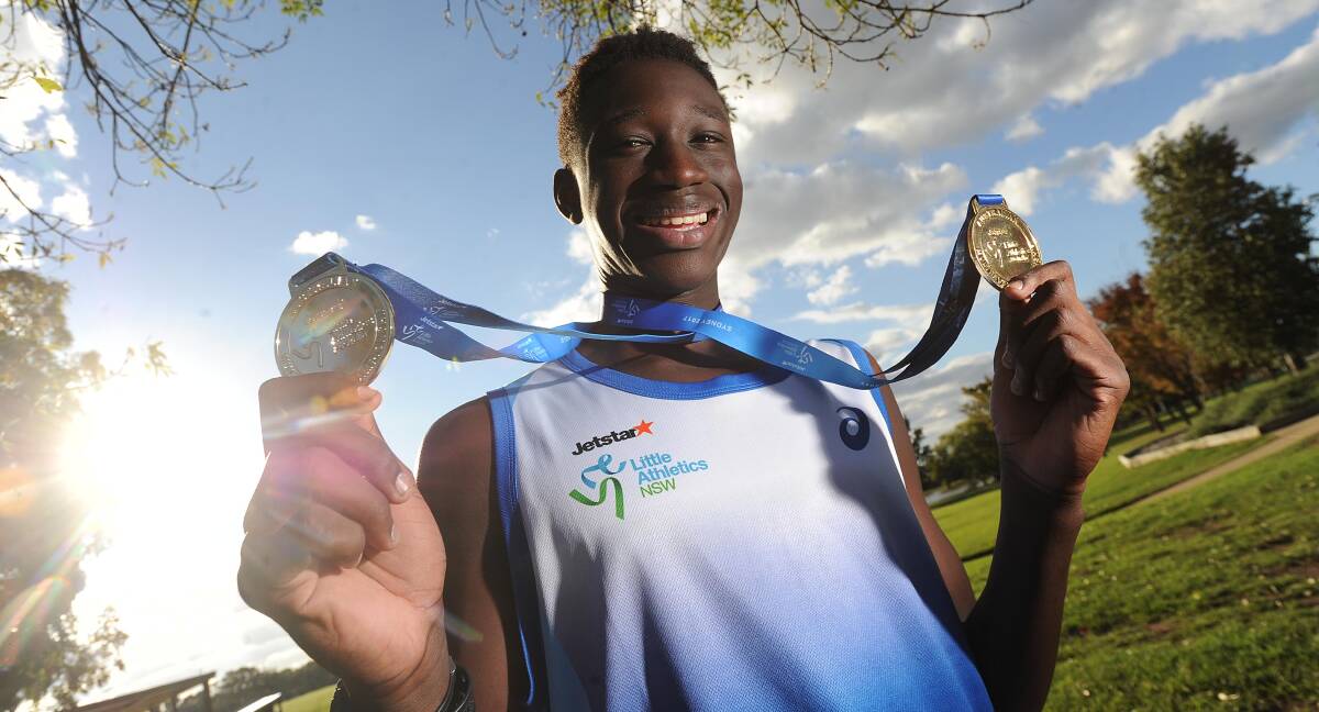 IMPRESSIVE: Wagga's Godfrey Okerenyang was a standout at the recent AFL Draft Combine in Sydney. 