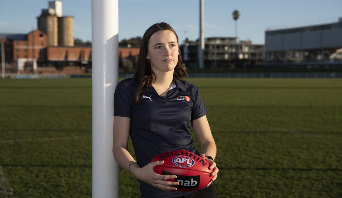NERVOUS: Wagga's Zara Hamilton hopes to feature in the AFLW Draft. Picture: Madeline Begley