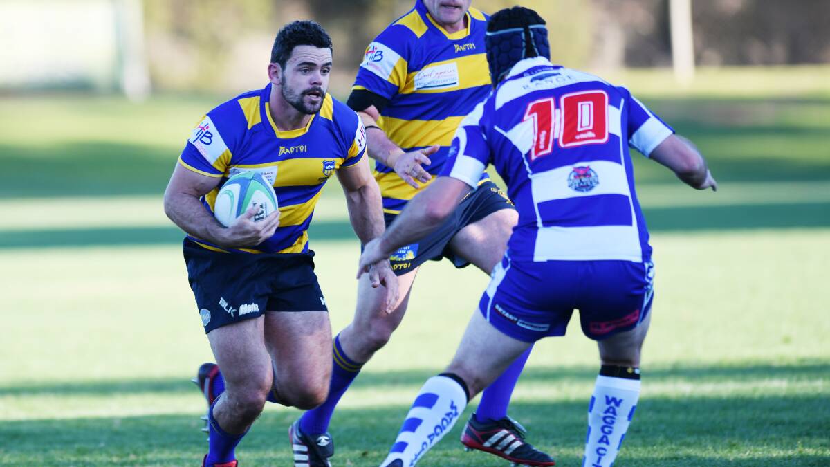 BACK IN FOLD: Albury's Liam Krautz makes a run during the Steamers' win over Wagga City in Southern Inland rugby last week. 