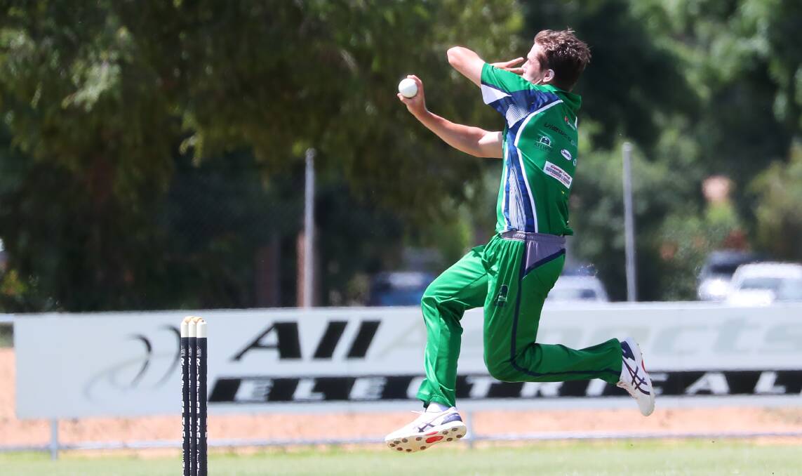 FORM RETURN: Max Harper was outstanding with both ball and bat in Wagga City's win over Kooringal Colts. Picture: Emma Hillier