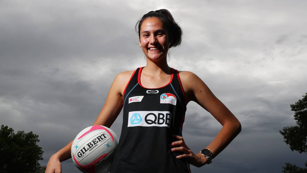 ON THE RISE: NSW Swifts Academy member Sophie Fawns. Picture: Emma Hillier