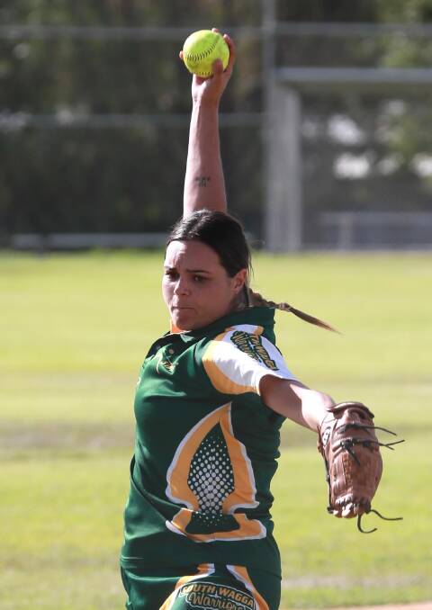 Saints took on South Wagga on Saturday in the latest round of the Wagga softball competition. Pictures: Les Smith
