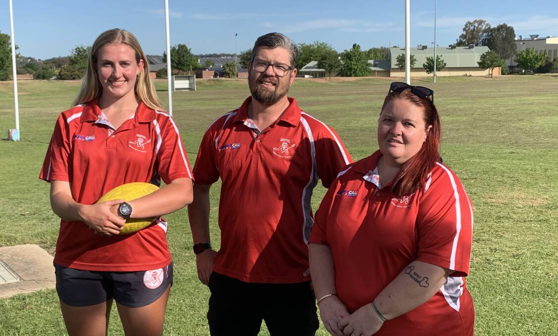 DEMONS LEADERS: Collingullie-Glenfield Park's women's team's coaching set-up features Emily Newton, Dane Fuller and Dee Wolter. Picture: Jon Tuxworth