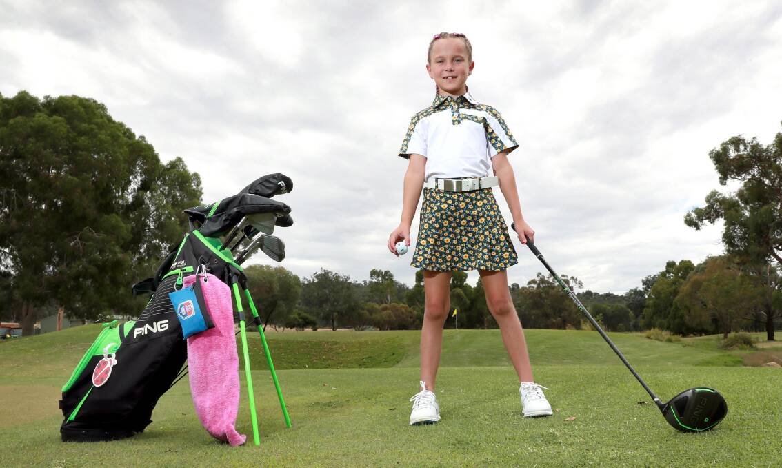 Billie Thompson at Wagga City Golf Club this week. Picture: Les Smith