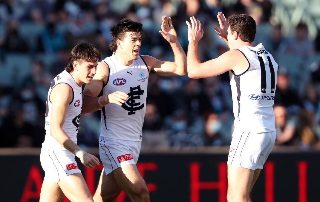 STRONG FINISH: Collingullie product Matt Kennedy is confident of a new deal at Carlton after a big second half of the year. Picture: Getty Images
