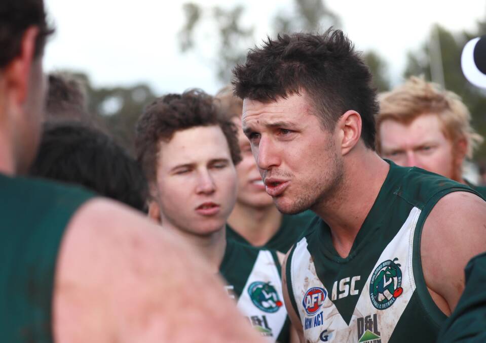 HOPEFUL: Coolamon co-coach Jake Barrett may return from a hamstring injury on Sunday. Picture: Les Smith