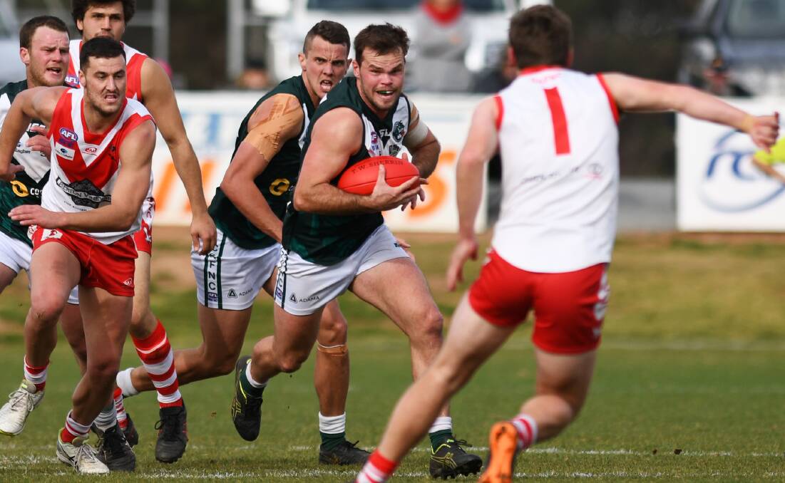 MOVING ON: Nick Pleming in action for Coolamon last year. 