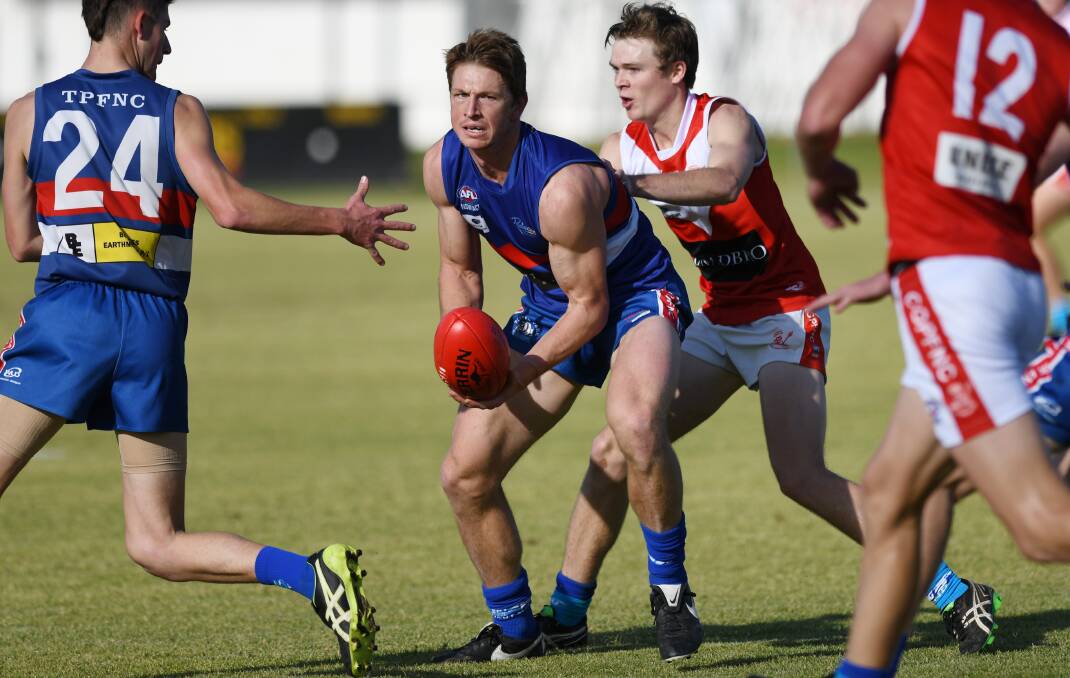 LEAGUE COMES FIRST: Turvey Park's
Melbourne-based star Nathan Byrne is
prepared to sit out the season if it's in
the Riverina League's best interests.