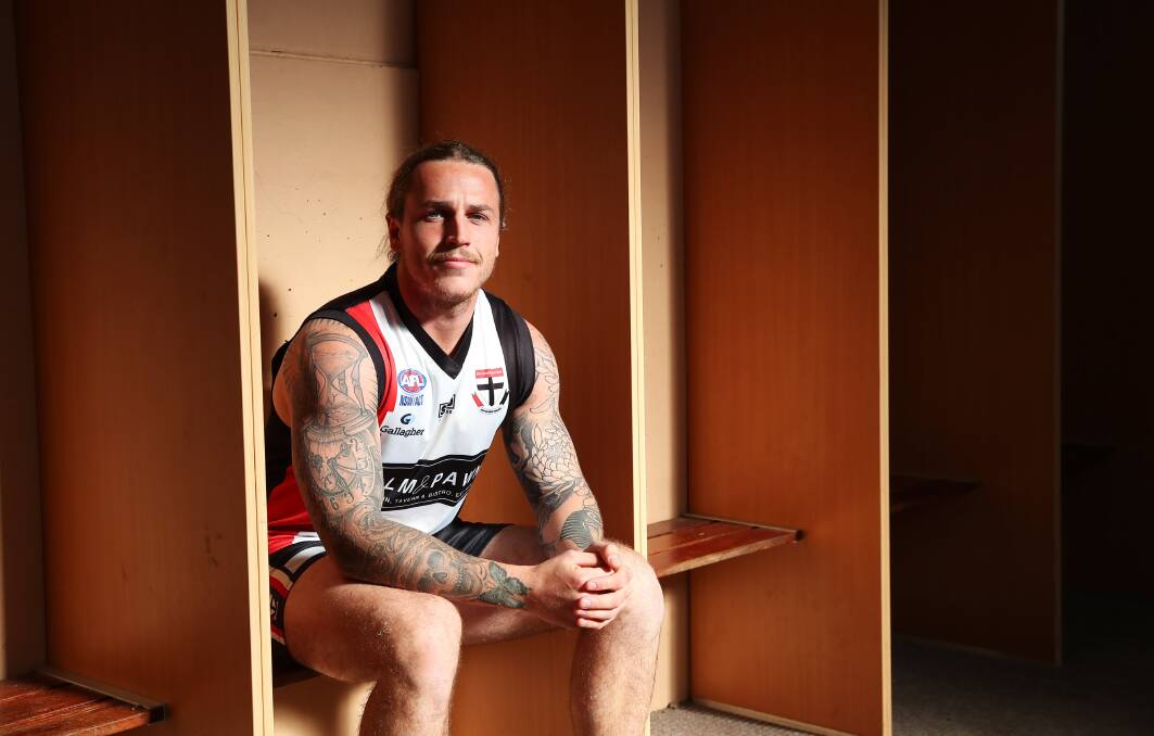 CHANCE FOR HISTORY: North Wagga Saints midfielder Jake May is keen to help his side break a 25-year premiership drought on Saturday. Picture: Emma Hillier