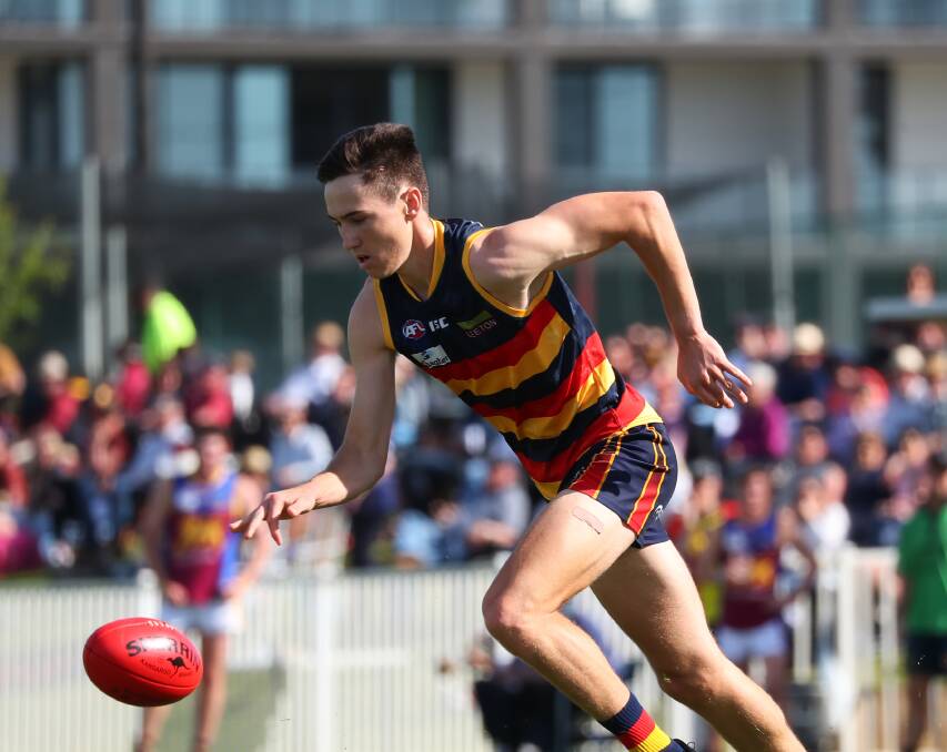 ON THE MOVE: Cooper Sharman had a strong year for junior club Leeton-Whitton in the AFL Riverina Championship. Picture: Emma Hillier