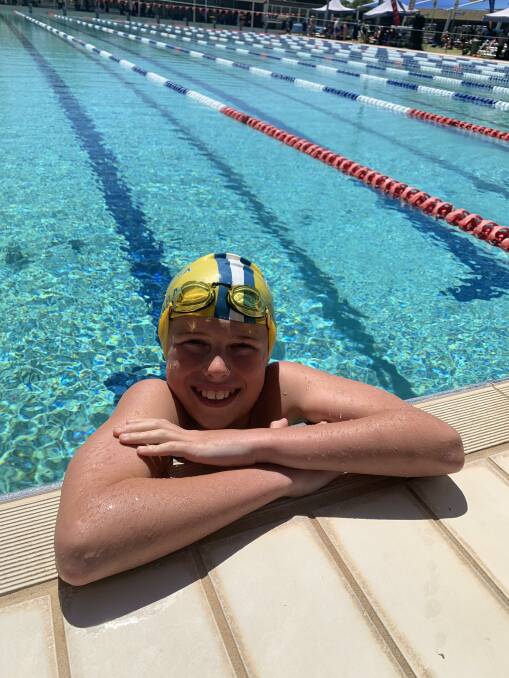SWIM KING: Andre Labara broke four records at Tuesday's PSSA Swimming Carnival at Oasis Aquatic Centre. Picture: Jon Tuxworth