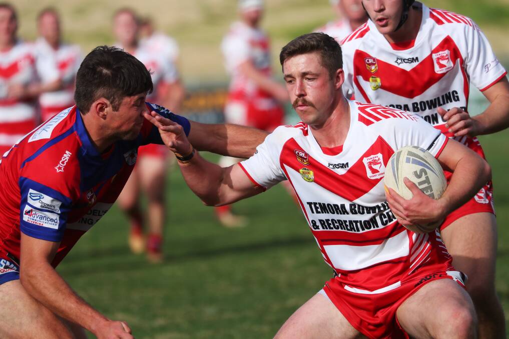 DRAW PROPOSED: Temora's Jock Ward in action against the Wagga Kangaroos in a Group Nine clash last year. Picture: Emma Hillier