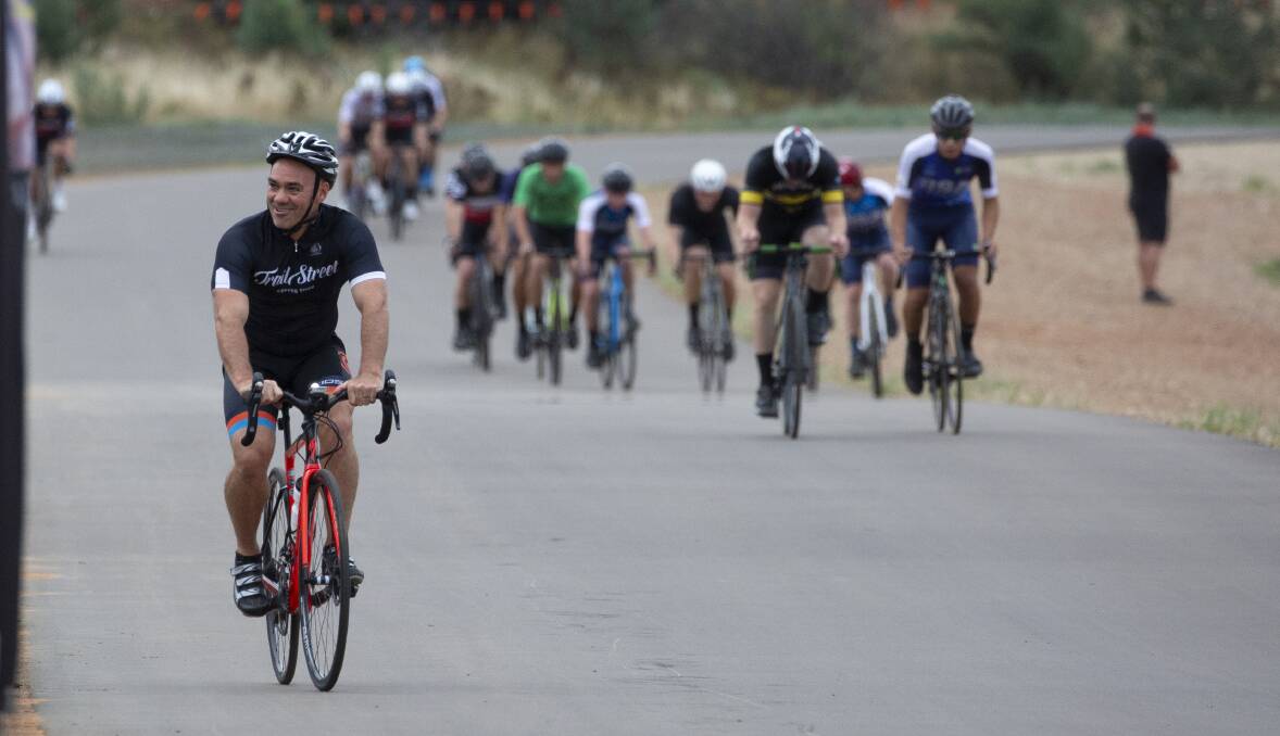 Wagga cycling's new toy was christened when Tolland Cycling club held a criterium at the Pomingalarna venue on Tuesday, before it is again used in this weekend's Tolland Open. Pictures: Madeline Begley 