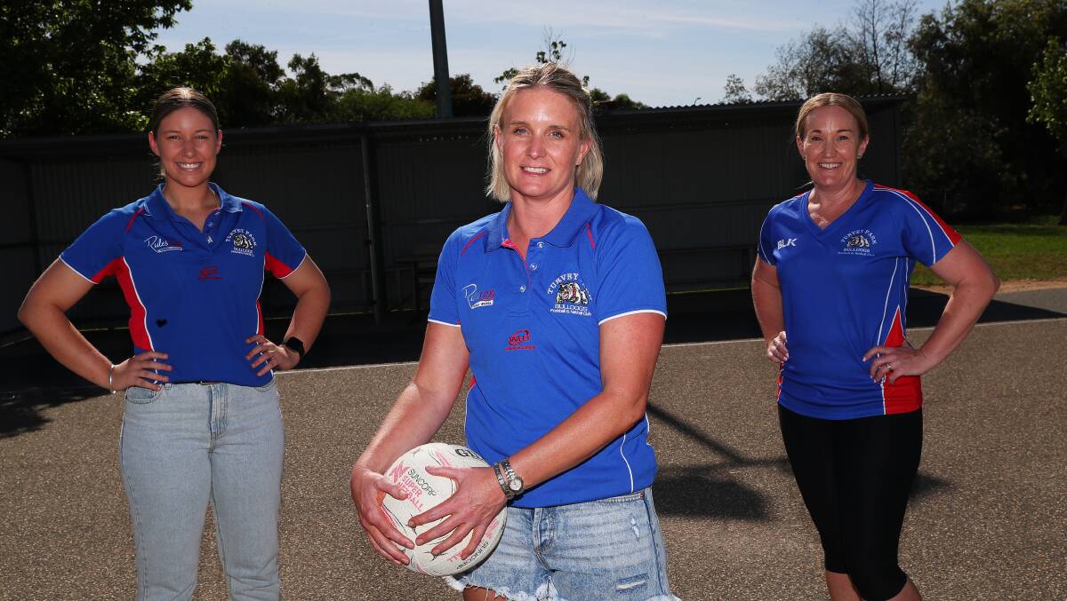 MENTORS: First grade coach Meegan Johnson (middle) with under-17s coach Alane Marks, and C-grade coach Jo Wade. Picture: Emma Hillier 
