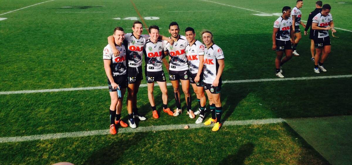 MEMORIES: Temora product Sam Elwin (third from left) and current Penrith star Brent Naden (second from left) could have joined forces at the Dragons had the Panthers not come knocking. 